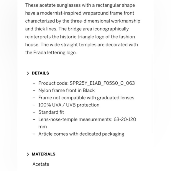 Prada PR 25YS black / dark grey lens runway sunglasses OS UNI​​​​ - Picture 6 of 12